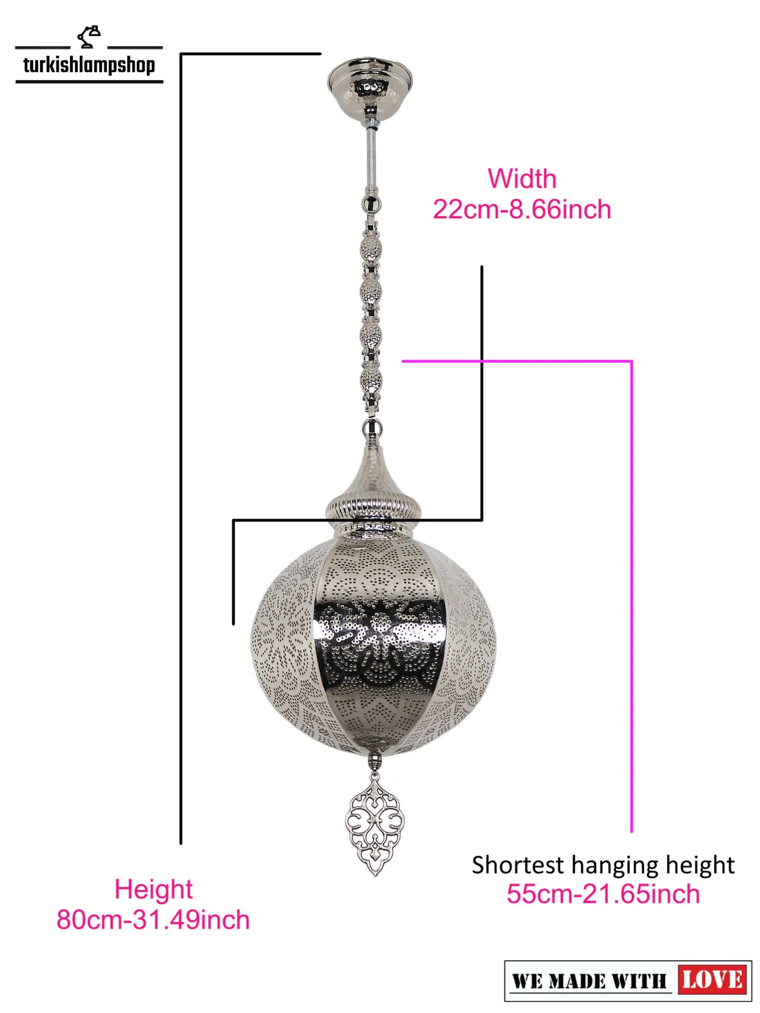 Moroccan Pendant Light Shadow Effect Hanging Lamp