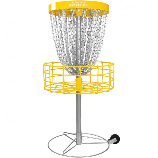 MVP Black Hole Portal Permanent & Portable Course Disc Golf Basket (Version 2)