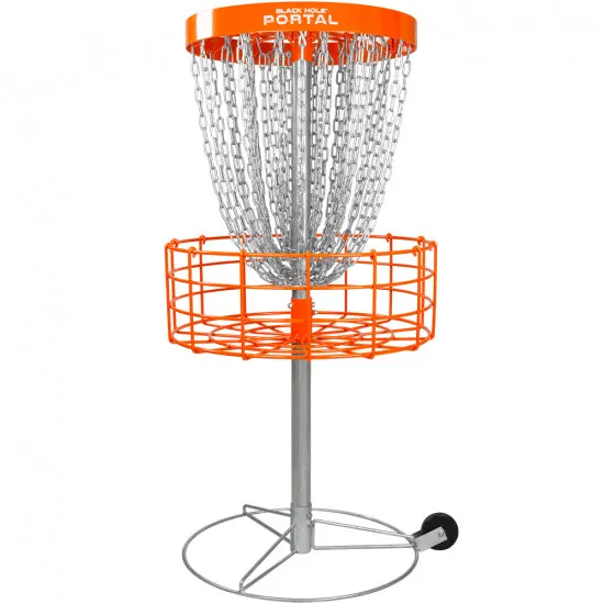 MVP Black Hole Portal Permanent & Portable Course Disc Golf Basket (Version 2)