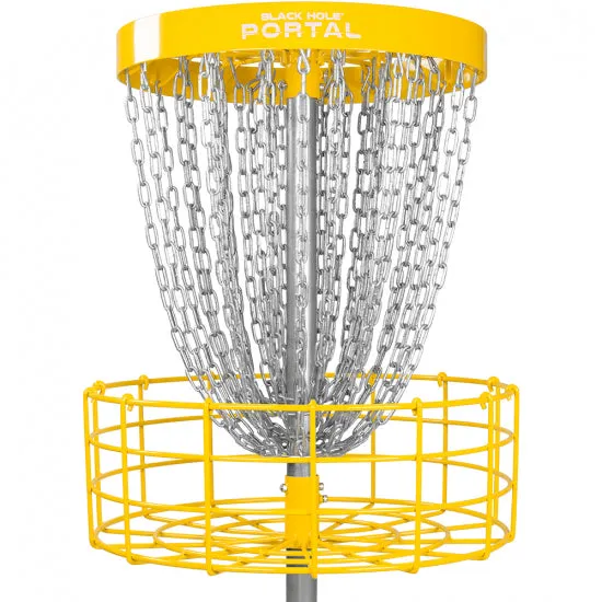 MVP Black Hole Portal Permanent & Portable Course Disc Golf Basket (Version 2)