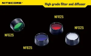 Nitecore Diffuser/Filter for 25.4mm Head Flashlight - Green NFG25