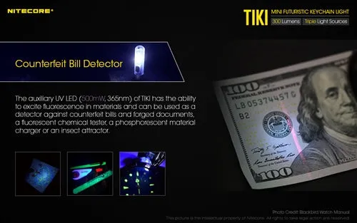 Nitecore Tiki 300 Lumen Rechargeable Keychain Flashlight