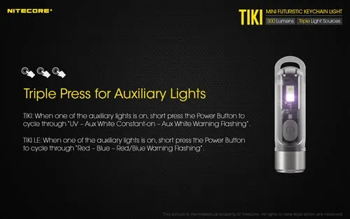 Nitecore Tiki 300 Lumen Rechargeable Keychain Flashlight