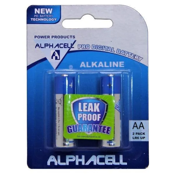 Pack of 3 Alphacell Pro Alkaline Digital Batteries - Size AA 2pc