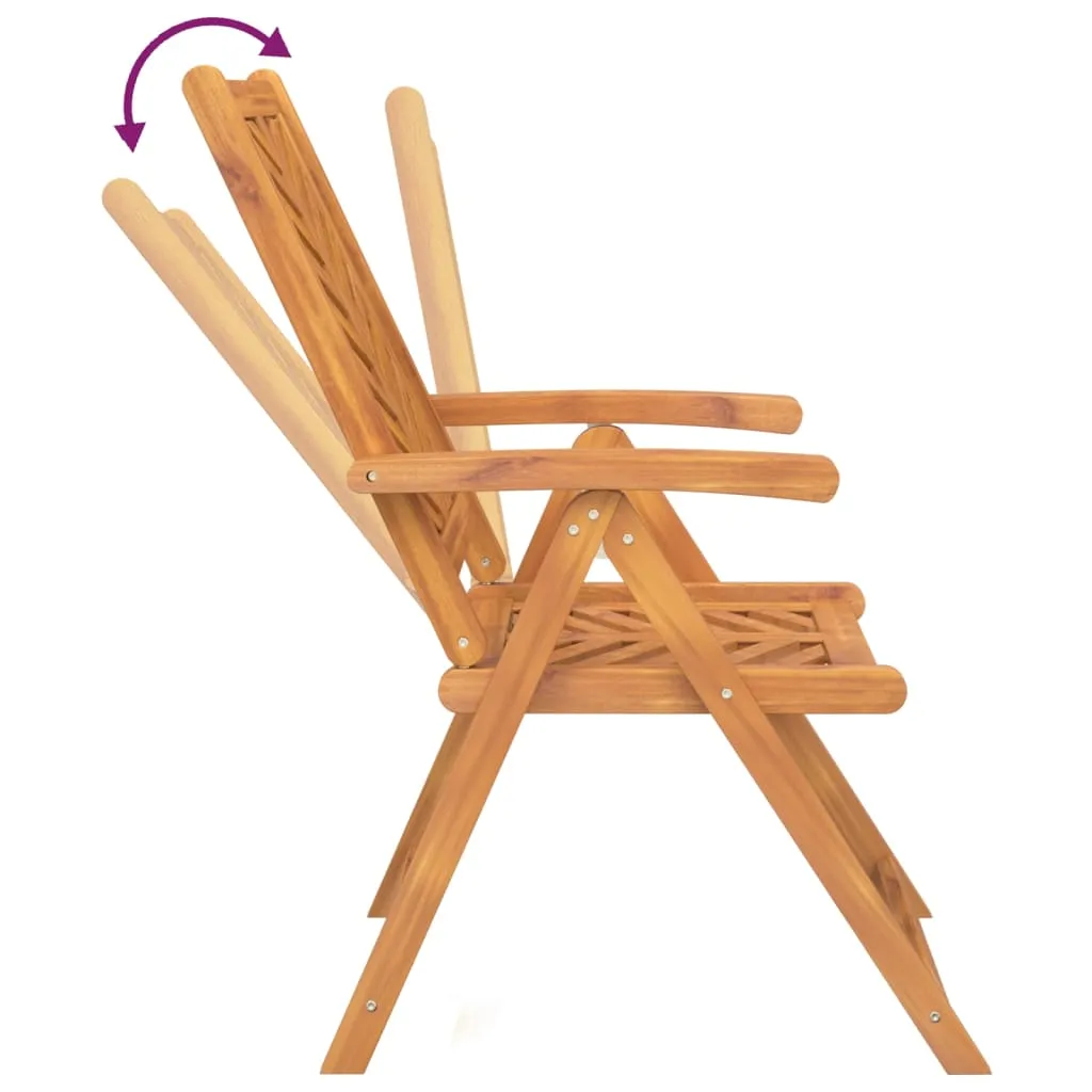 Patio Chair Reclining Chair Seating Outdoor Furniture Solid Wood Acacia