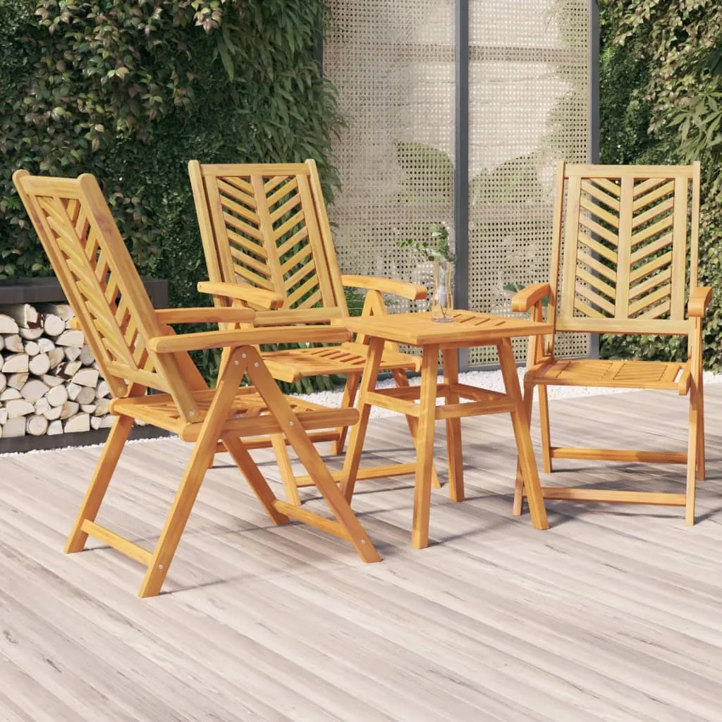 Patio Chair Reclining Chair Seating Outdoor Furniture Solid Wood Acacia