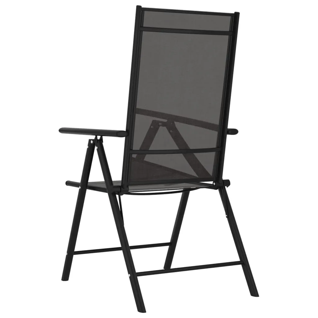 Patio Folding Chairs Camping Garden Lawn Chair Aluminum and Textilene