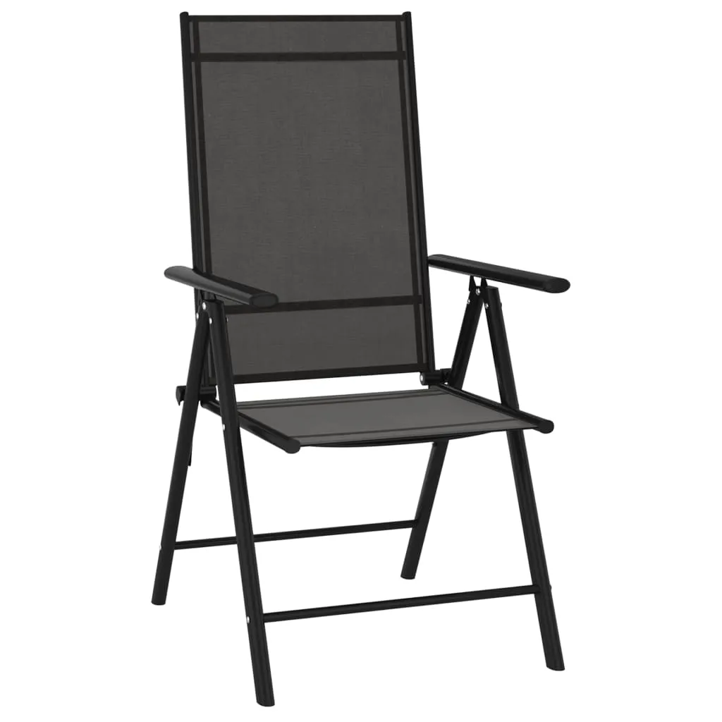 Patio Folding Chairs Camping Garden Lawn Chair Aluminum and Textilene