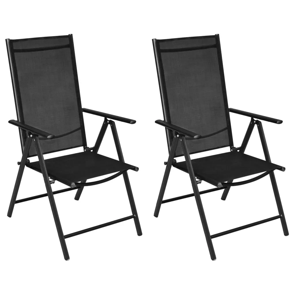 Patio Folding Chairs Camping Garden Lawn Chair Aluminum and Textilene