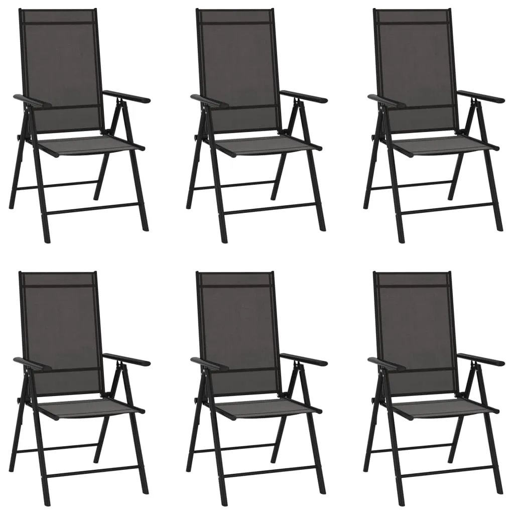 Patio Folding Chairs Camping Garden Lawn Chair Aluminum and Textilene