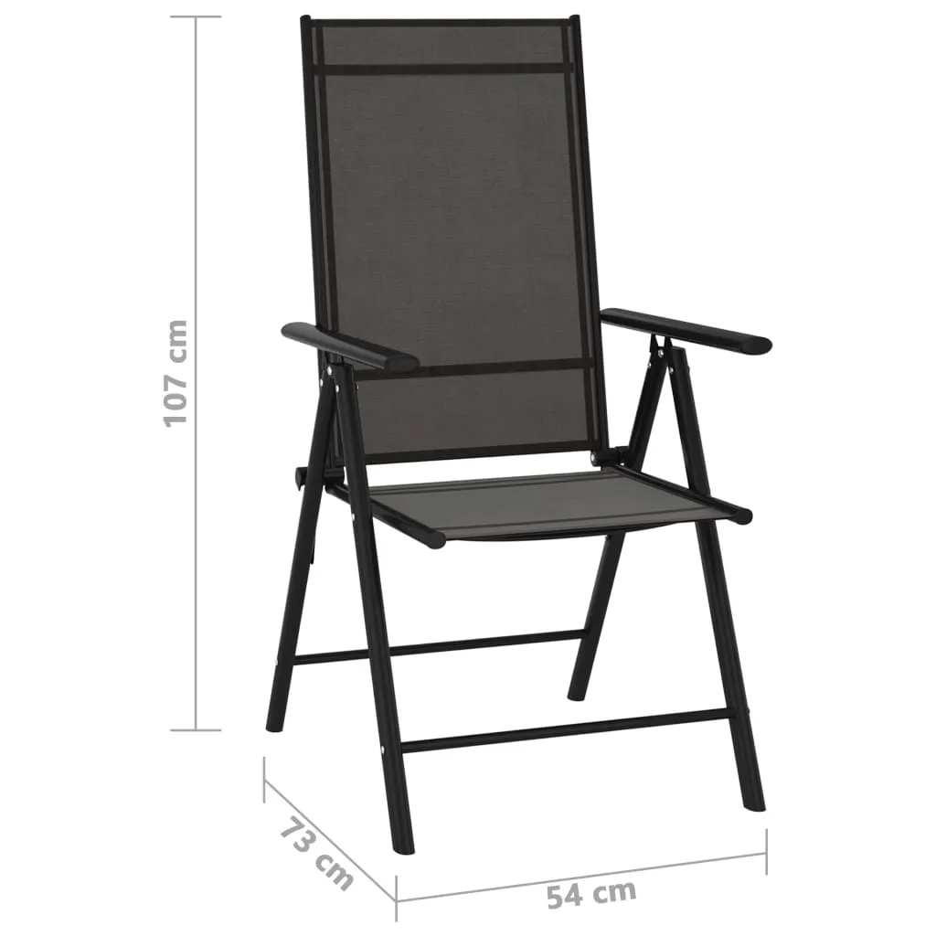 Patio Folding Chairs Camping Garden Lawn Chair Aluminum and Textilene