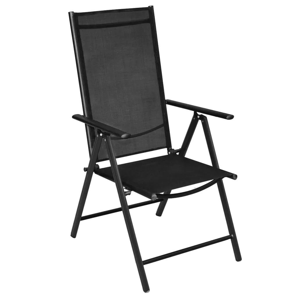 Patio Folding Chairs Camping Garden Lawn Chair Aluminum and Textilene