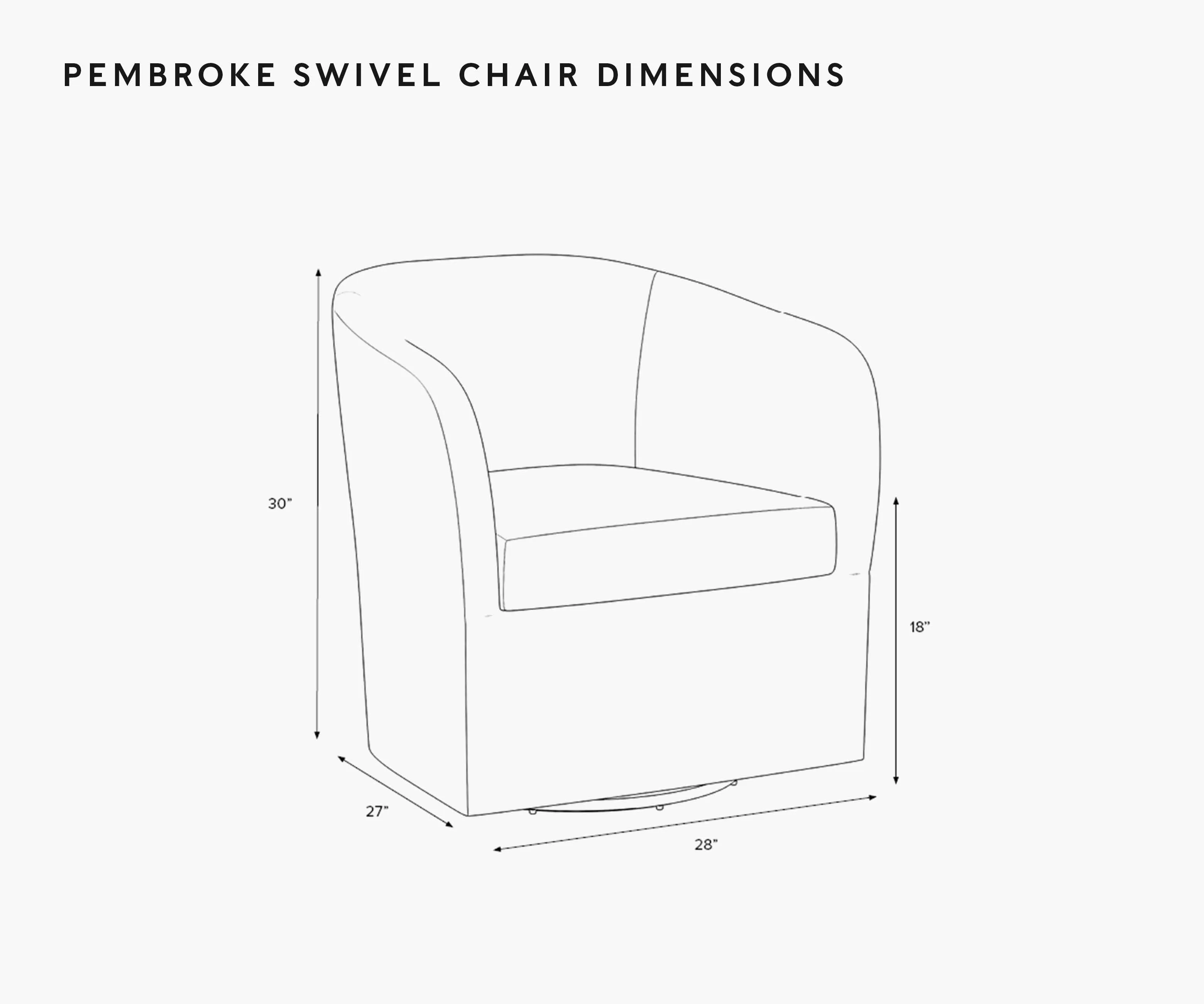 Pembroke Swivel Chair - Willowberry