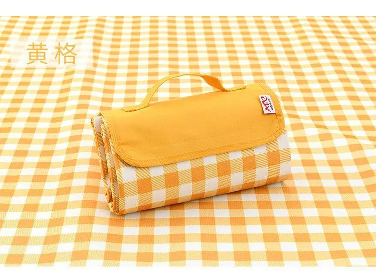 Plaid Outdoor Waterproof Foldable Outdoor Picnic Camping Mat