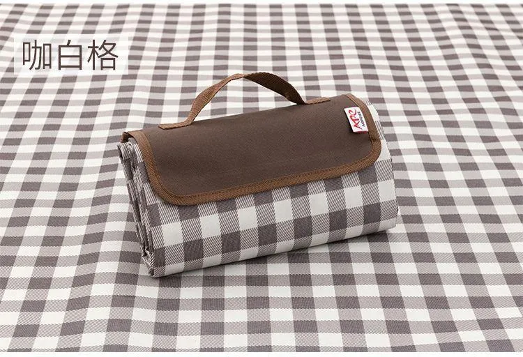 Plaid Outdoor Waterproof Foldable Outdoor Picnic Camping Mat