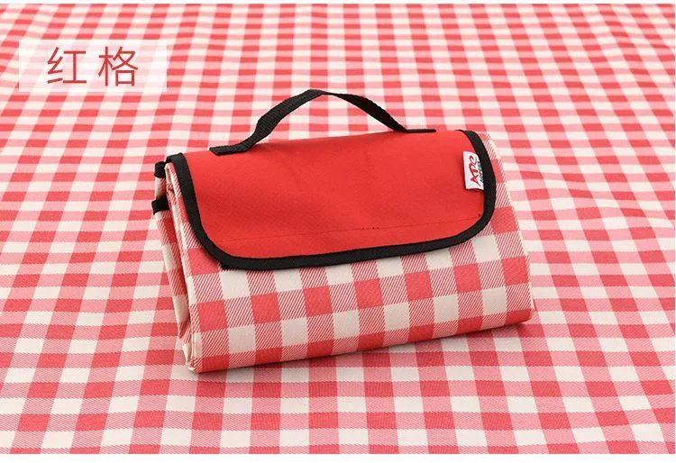 Plaid Outdoor Waterproof Foldable Outdoor Picnic Camping Mat