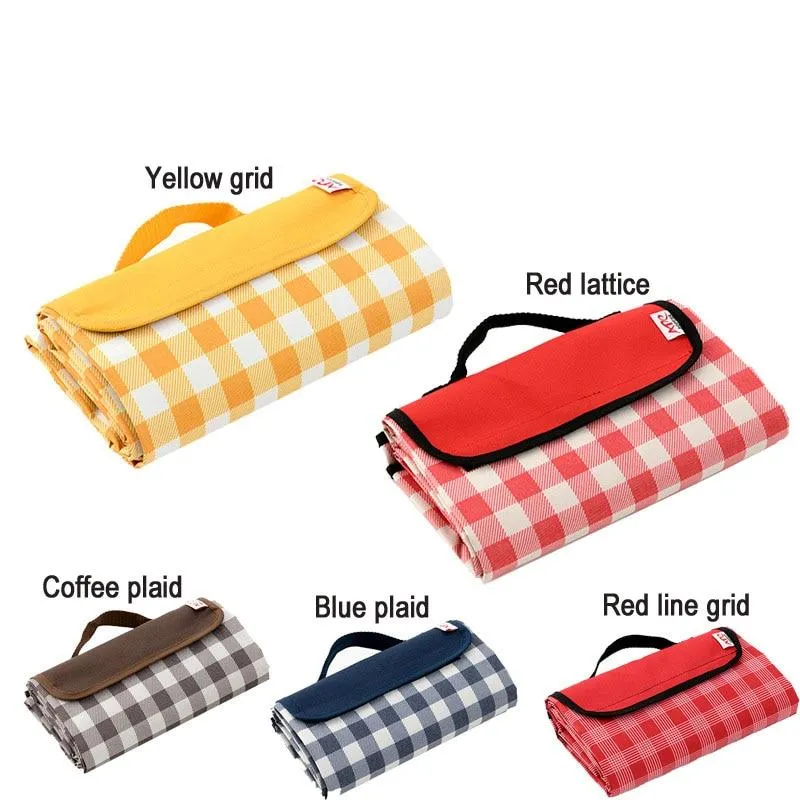 Plaid Outdoor Waterproof Foldable Outdoor Picnic Camping Mat