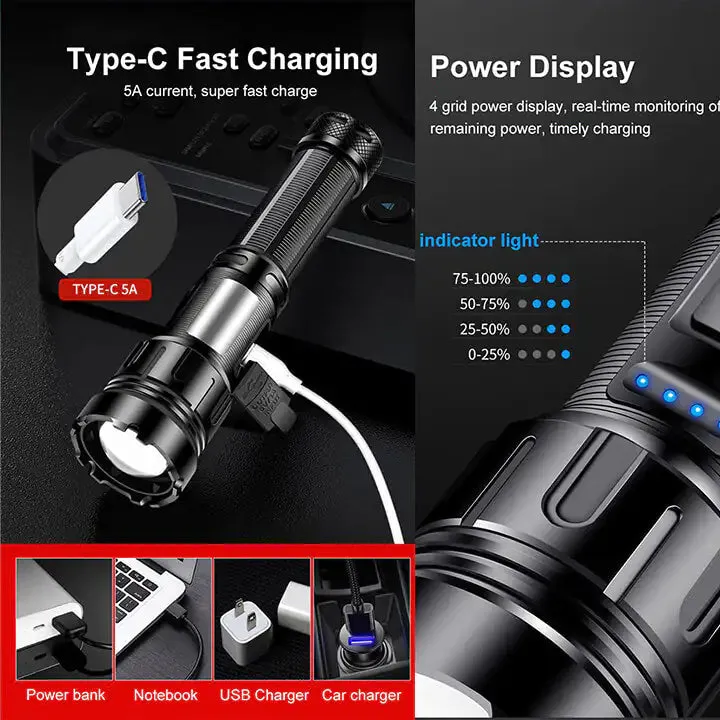 Powerful Led Flashlight Rechargeable LED