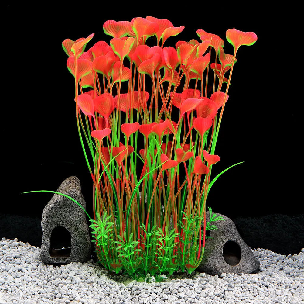 QUMY 15.7" Tall Aquarium Plants Plastic