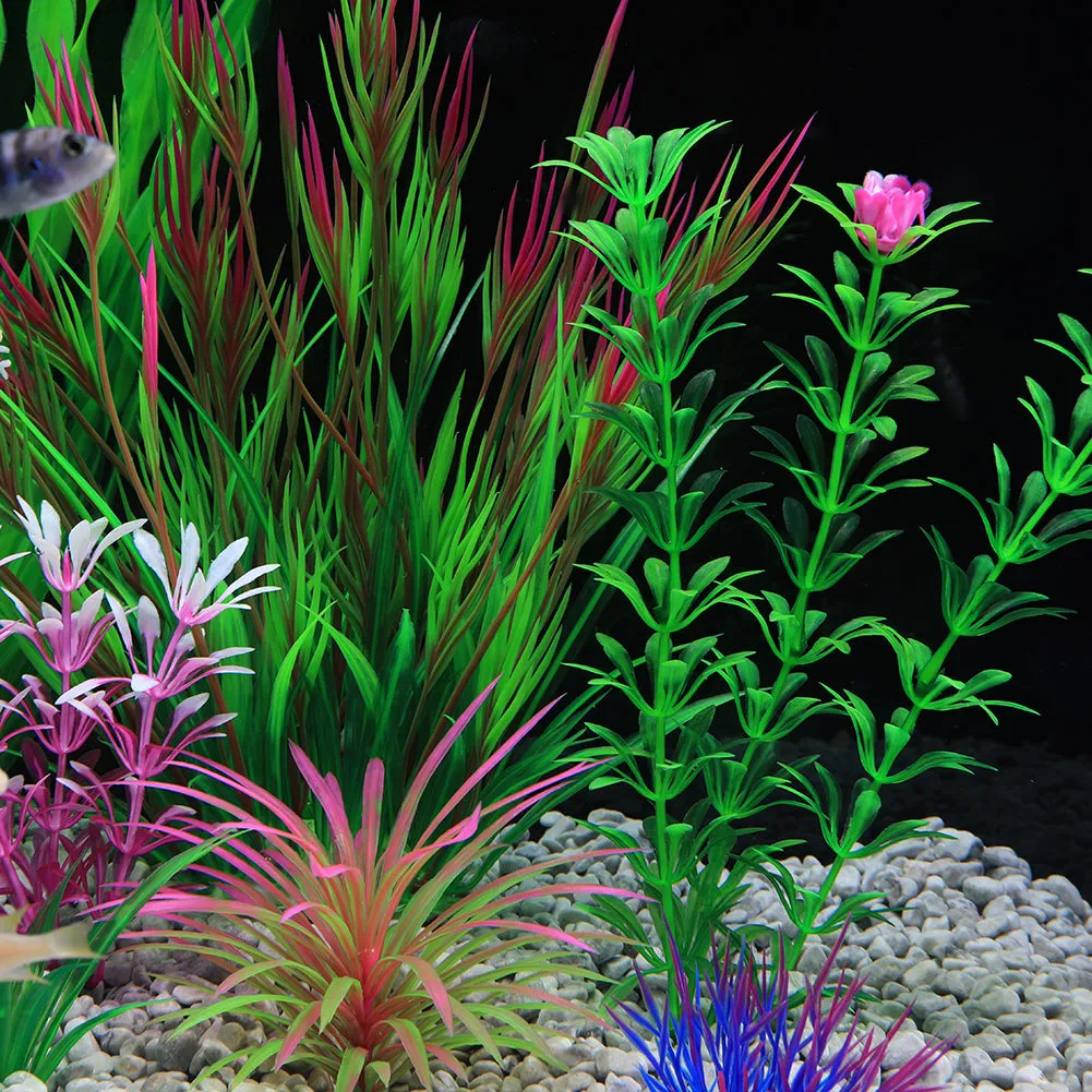 QUMY Aquarium Plants Plastic 14PCS