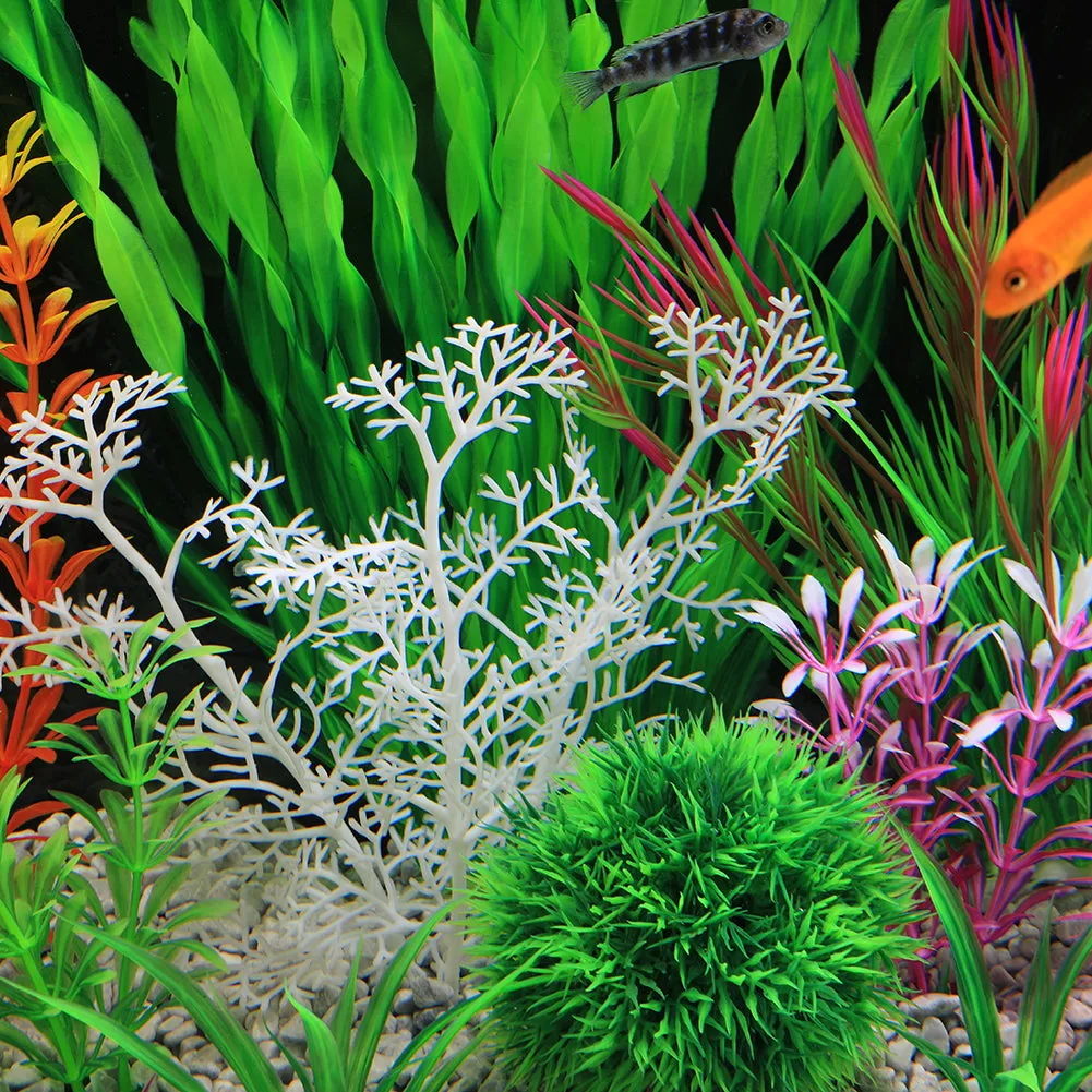 QUMY Aquarium Plants Plastic 14PCS