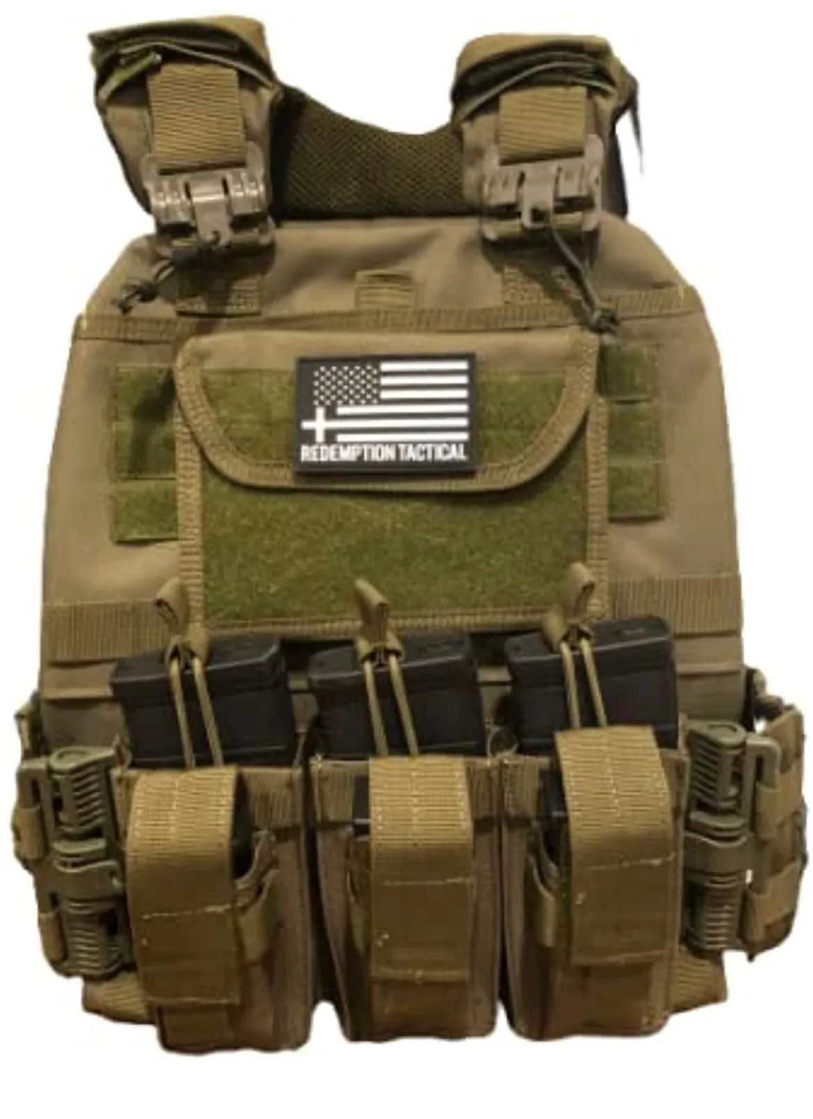 "BLACK RAMBO" LEVEL IV ARMORED VEST COMBO  (LIGHTWEIGHT LEVEL IV (2) 10x12 Front/Back Ceramic PE Plates))