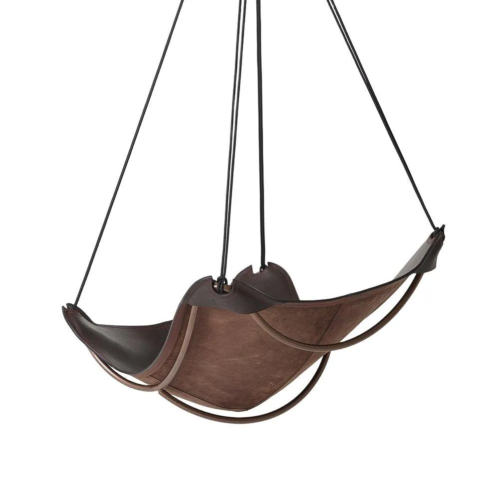 SLING BUTTERFLY Chair Brown Leather