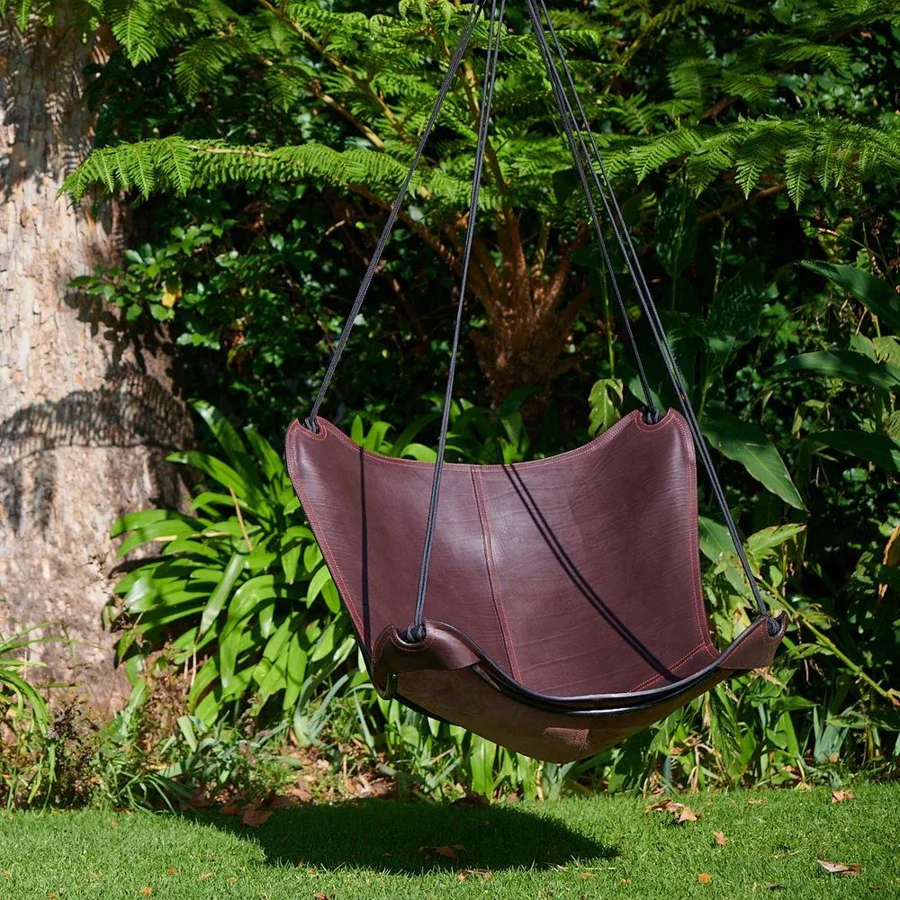 SLING BUTTERFLY Chair Brown Leather