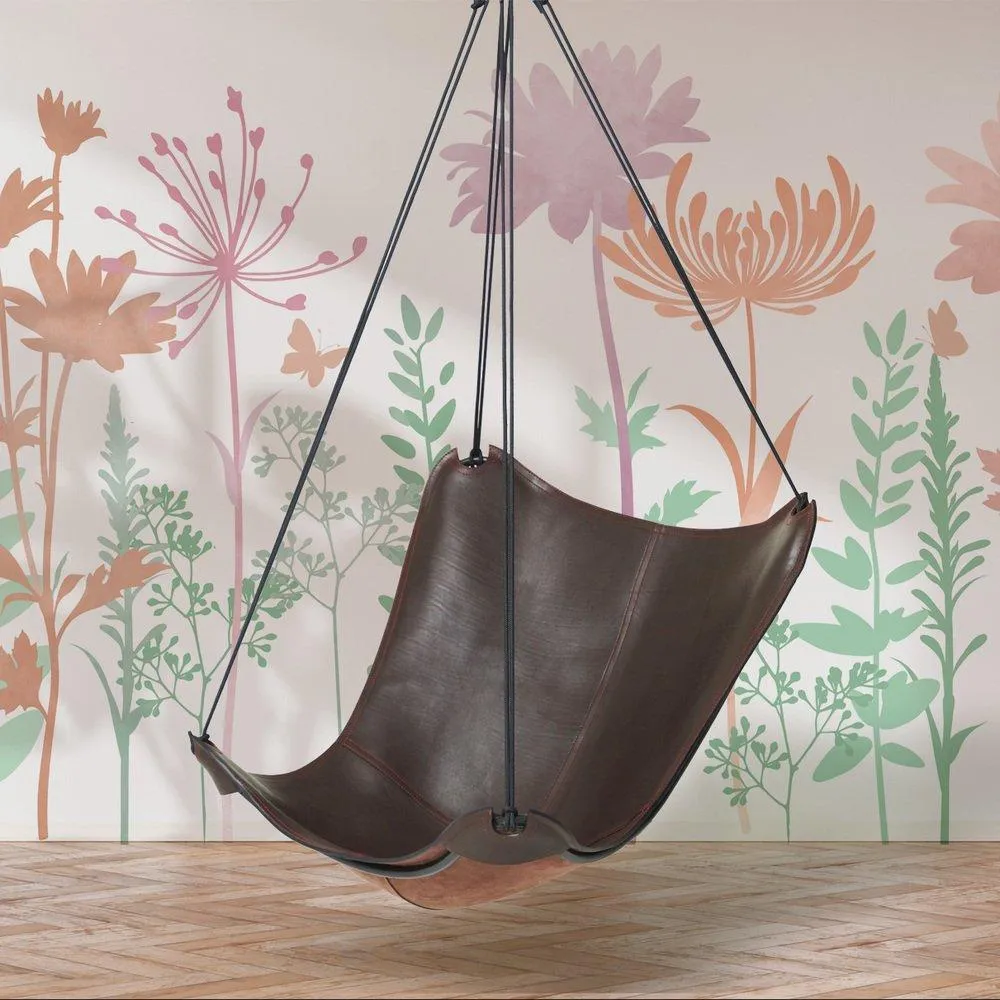 SLING BUTTERFLY Chair Brown Leather