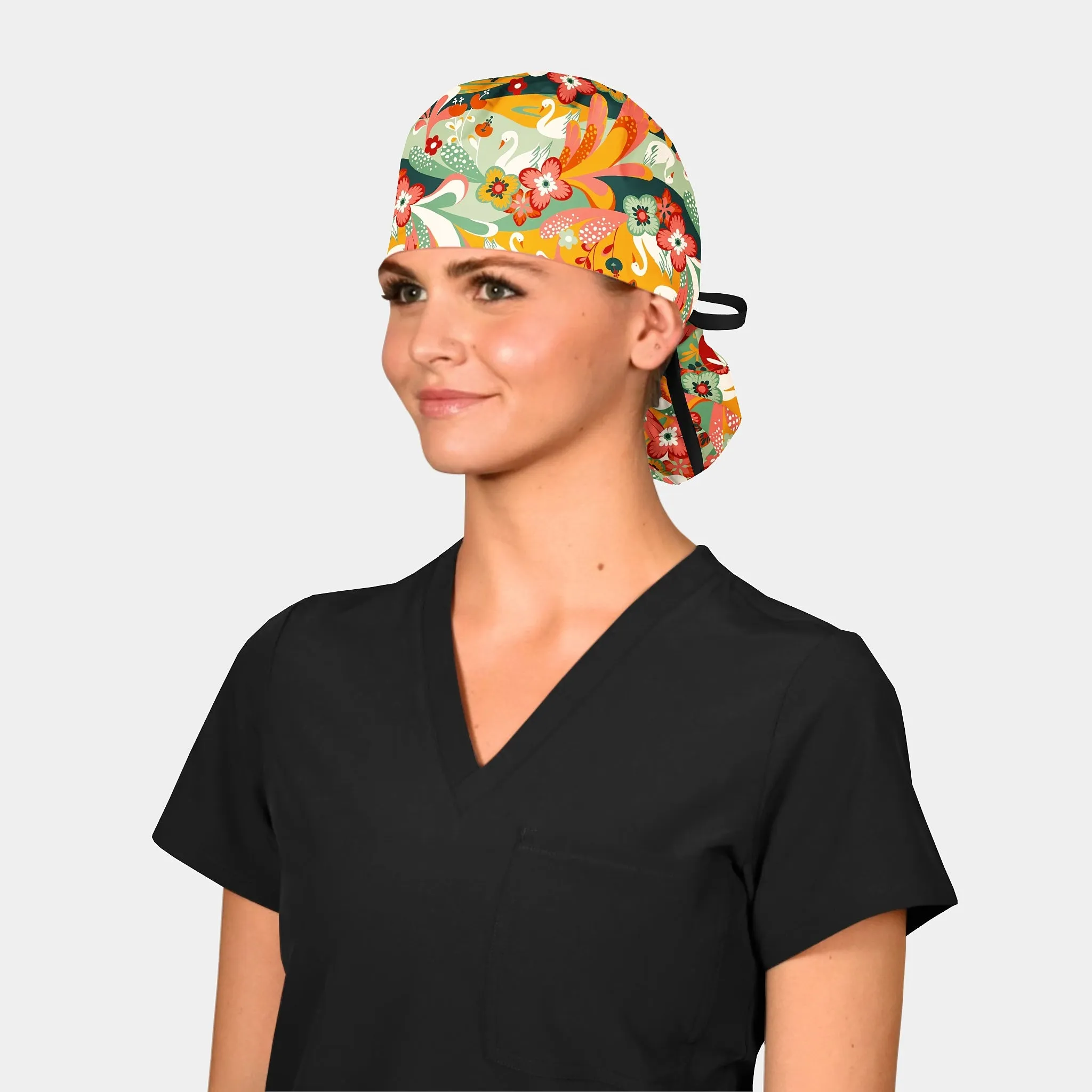 Swan Sanctuary - Pony Surgical Scrub Cap