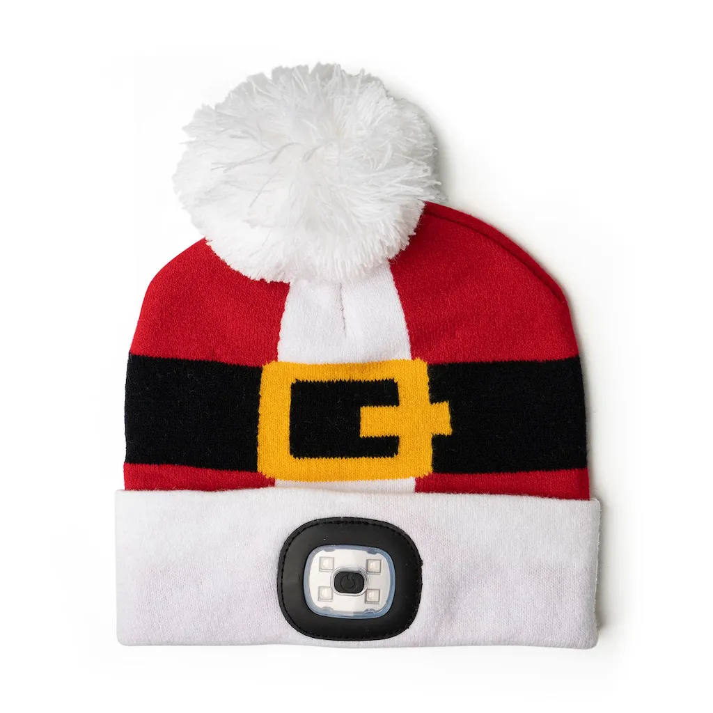 Tis The Season Christmas Rechargeable LED Pom Hat - Kids