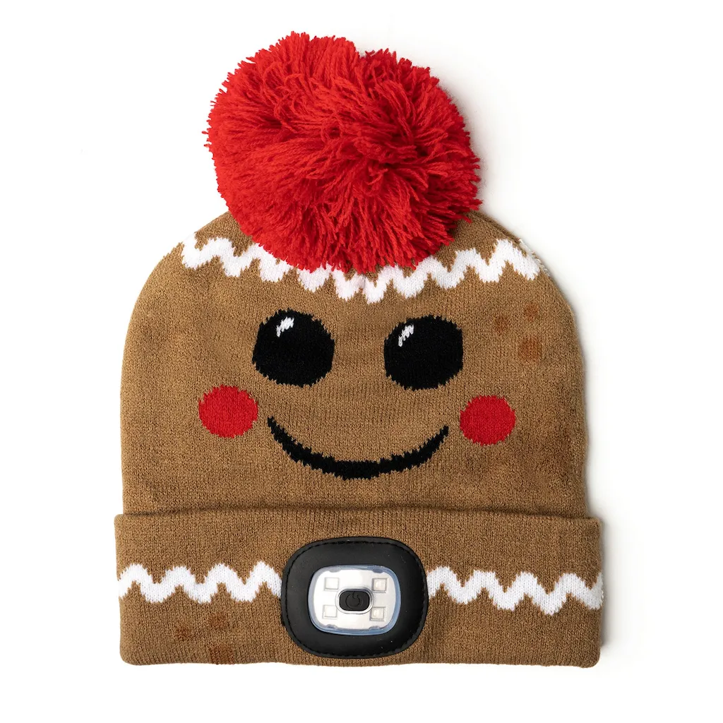 Tis The Season Christmas Rechargeable LED Pom Hat - Kids