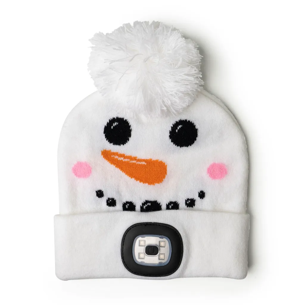 Tis The Season Christmas Rechargeable LED Pom Hat - Kids