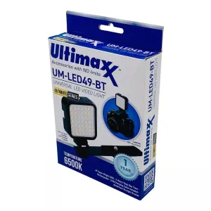 Ultimaxx Mini 49 LED Video Light - USB / Built-In Rechargeable Li-ion Battery