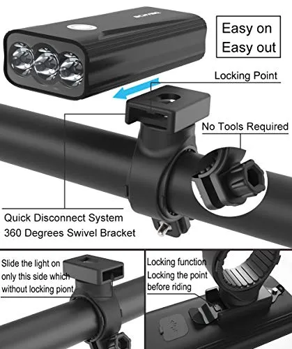 USB Rechargeable Bike Light Set